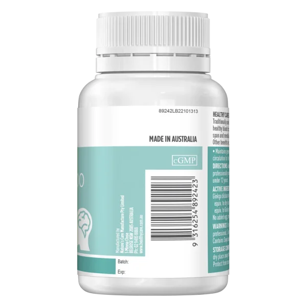 Thực phẩm bảo vệ sức khỏe Healthy Care Ginkgo Biloba 2000mg