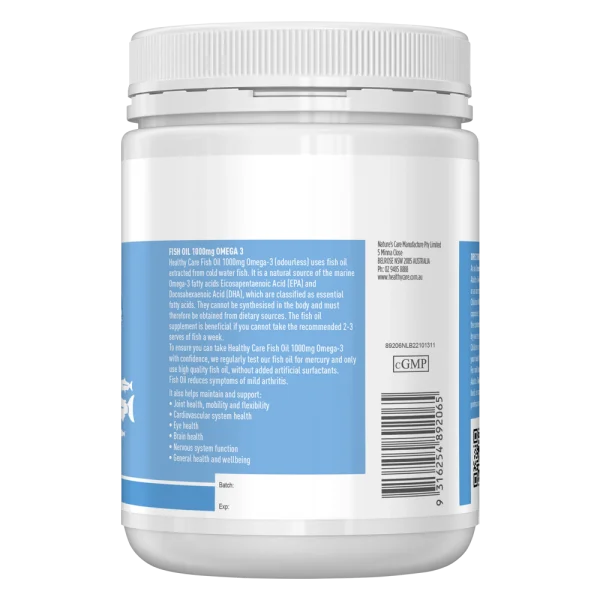 Thực phẩm bảo vệ sức khỏe Healthy Care Fish Oil 1000mg Omega3