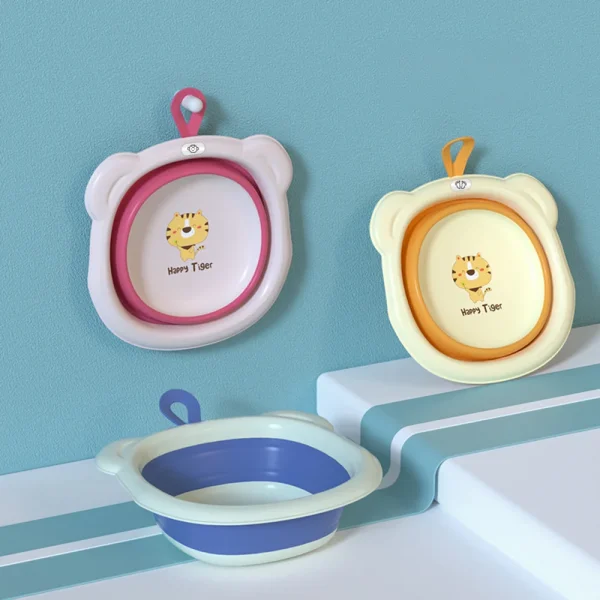 Chậu rửa mặt gấp gọn cho bé Animo (Xanh)