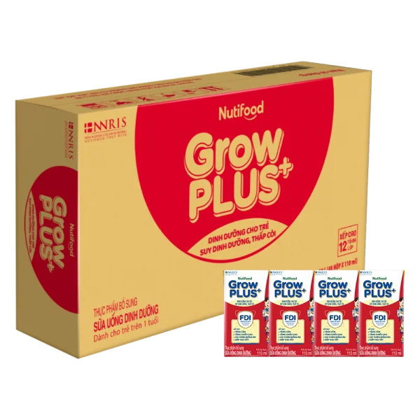 Thùng Sữa GrowPLUS+ Hộp 110ml (lốc 4 hộp)