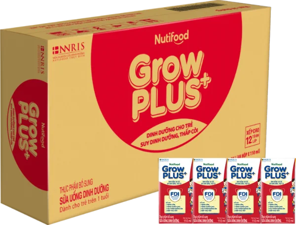 Thùng Sữa GrowPLUS+ Hộp 110ml (lốc 4 hộp)