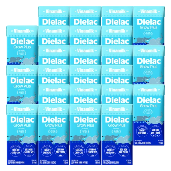 Combo 6 Sữa uống dinh dưỡng Dielac Grow Plus 110ml (Sữa Non) - Lốc 4 hộp