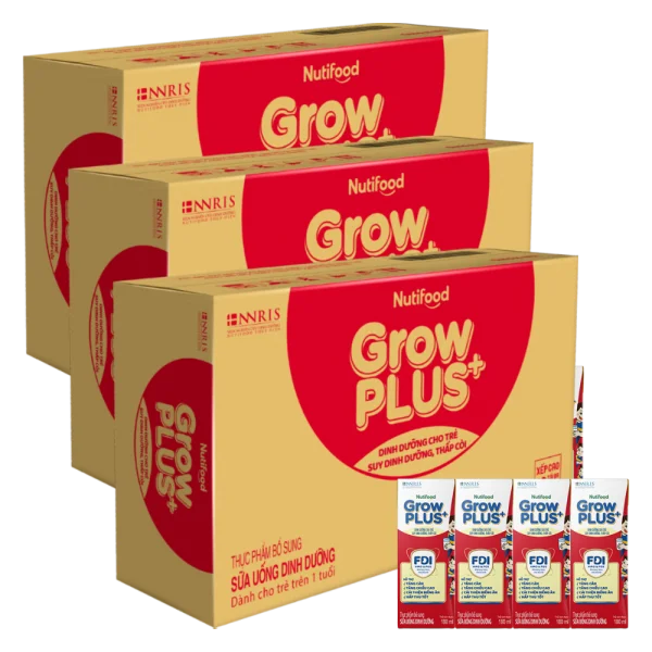 Combo 3 Thùng SPDDPS GrowPLUS+ 180ml (lốc 4 hộp)