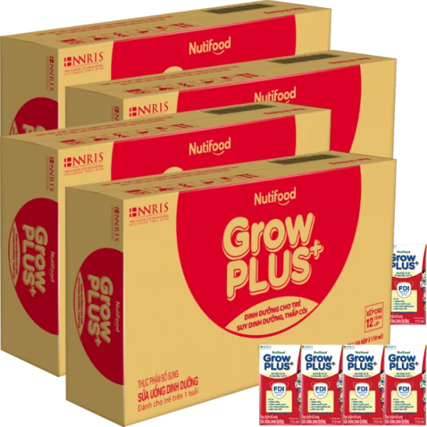 Combo 4 Thùng SPDDPS Sữa GrowPLUS+ Hộp 110ml (lốc 4 hộp)