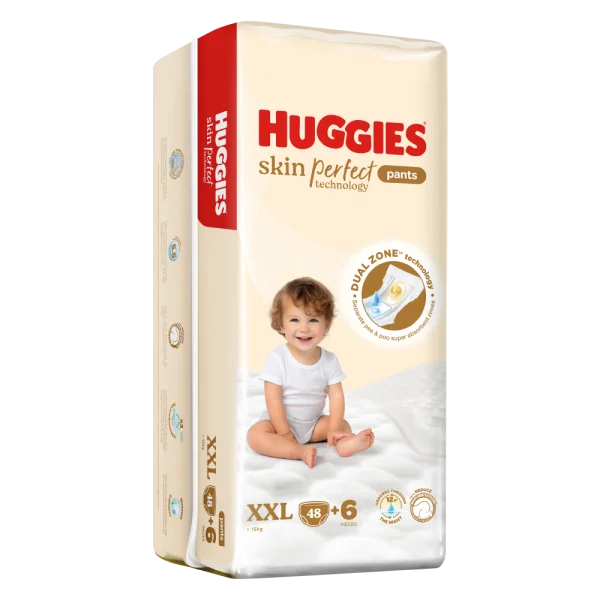 Combo 4 Tã quần Huggies SkinPerfect Pants (XXL, >15kg, 48+6 miếng) (giao bao bì ngẫu nhiên)