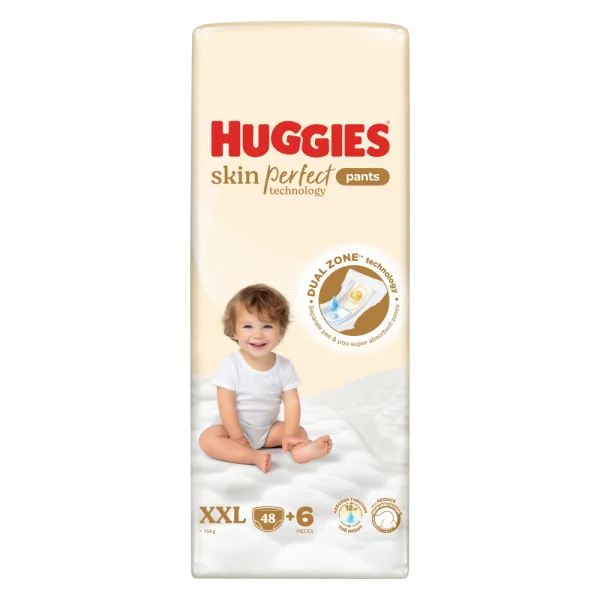 Bỉm tã quần Huggies SkinPerfect Pants (XXL, >15kg, 48+6 miếng) (giao bao bì ngẫu nhiên)