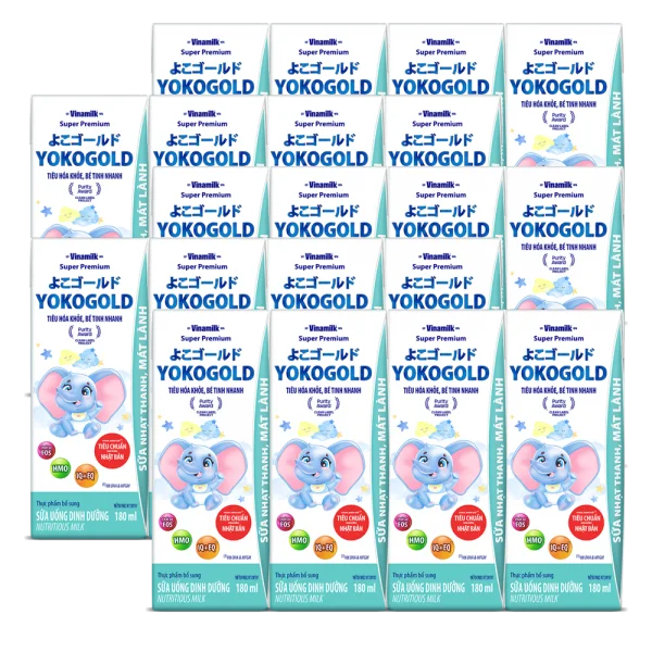 Combo 5 Sữa uống dinh dưỡng Vinamilk Yoko Gold 180ml (Lốc 4 hộp)