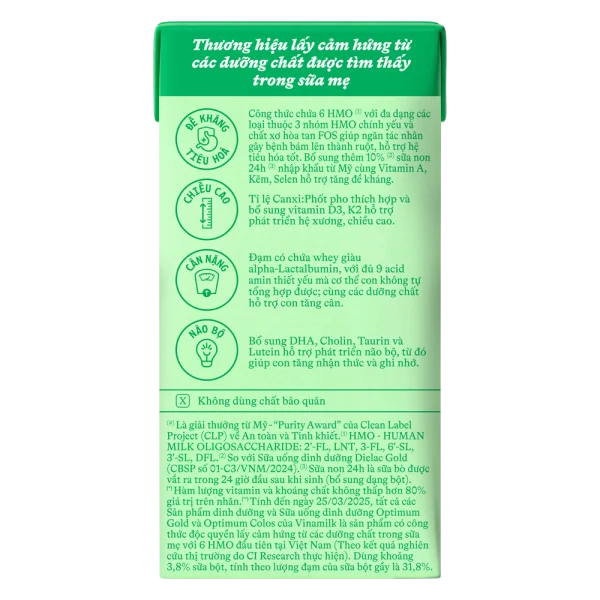 Combo 6 Sữa uống dinh dưỡng Optimum Colos 110ml (Lốc 4 hộp) new