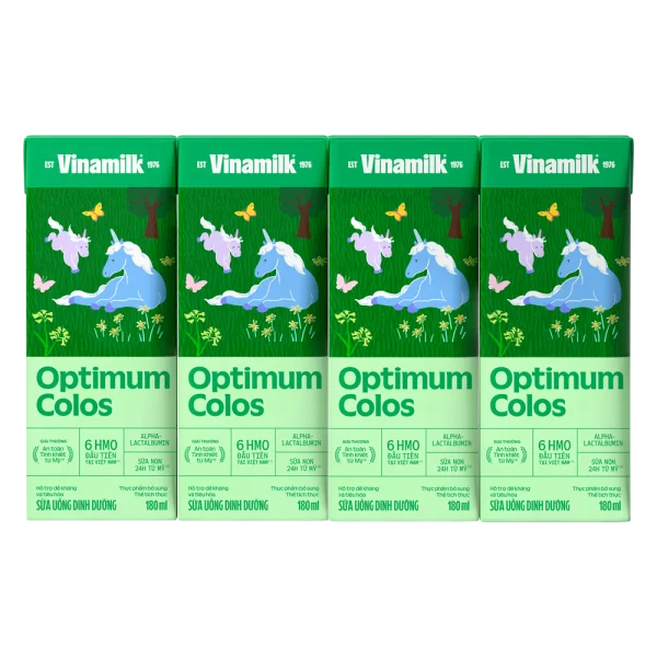 Thùng Sữa uống dinh dưỡng Optimum Colos 180ml (Lốc 4 hộp) new