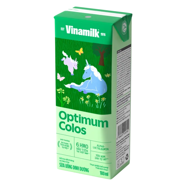 Thùng Sữa uống dinh dưỡng Optimum Colos 180ml (Lốc 4 hộp) new