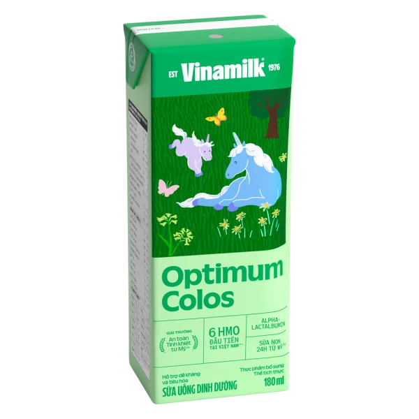 Thùng Sữa uống dinh dưỡng Optimum Colos 180ml (Lốc 4 hộp) new