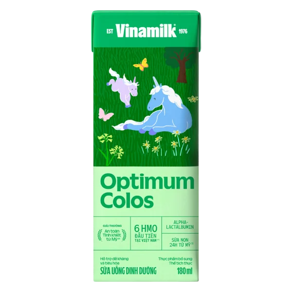 Thùng Sữa uống dinh dưỡng Optimum Colos 180ml (Lốc 4 hộp) new