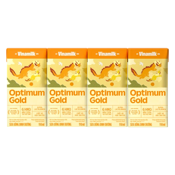 Sữa uống dinh dưỡng Optimum Gold 110ml (Lốc 4 hộp) new