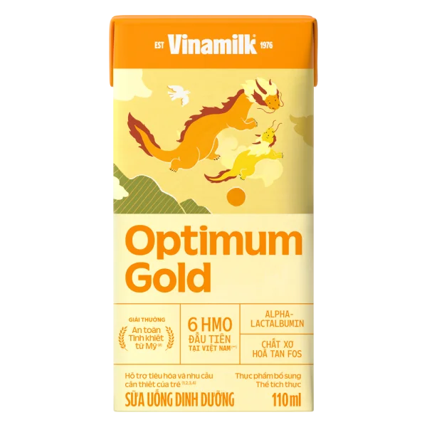 Sữa uống dinh dưỡng Optimum Gold 110ml (Lốc 4 hộp) new
