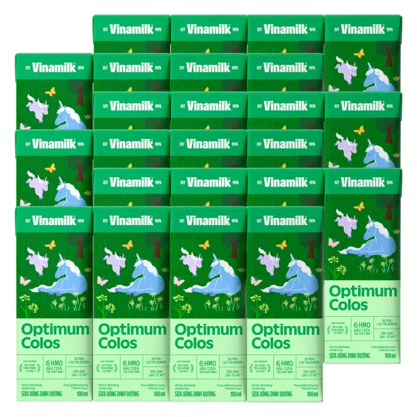 Combo 6 Sữa uống dinh dưỡng Optimum Colos 180ml (Lốc 4 hộp) new