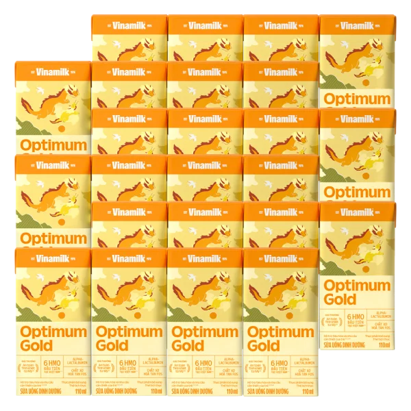 Combo 6 Sữa uống dinh dưỡng Optimum Gold 110ml (Lốc 4 hộp) new