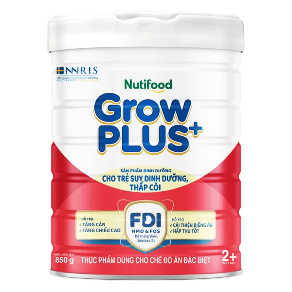 Sữa GrowPlus+ Đỏ 2+ tuổi, 850g