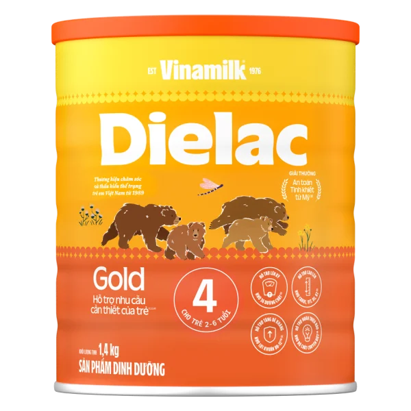 Combo 2 Sữa bột Dielac Gold 4 HT 1400g