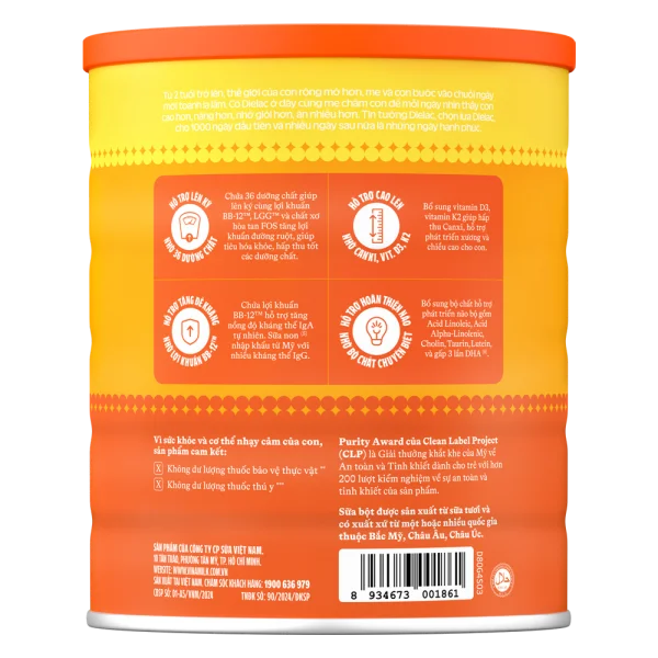 Combo 2 Sữa bột Dielac Gold 4 HT 1400g