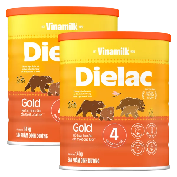 Combo 2 Sữa bột Dielac Gold 4 HT 1400g