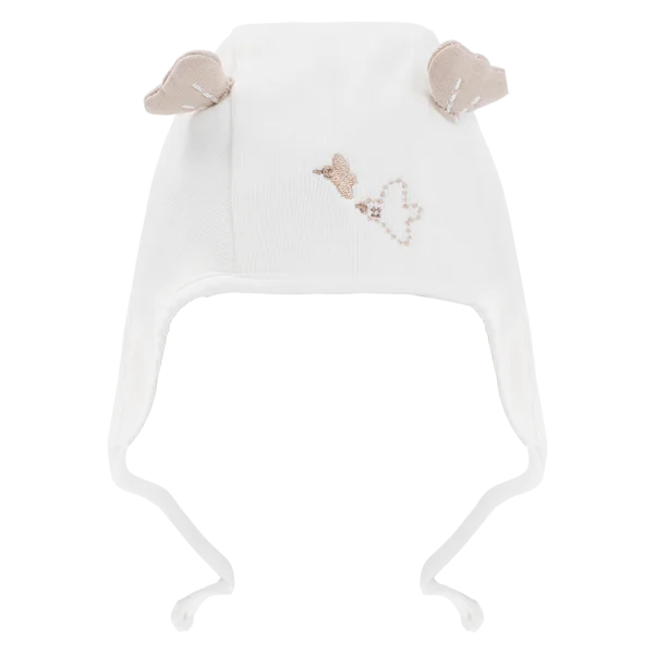 Nón em bé 0-12M cột dây Animo A2601_MN012 (44cm,Kem)