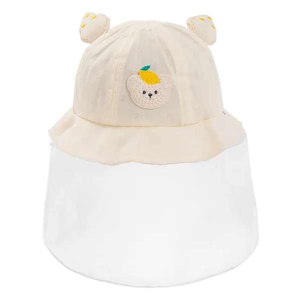 Nón vành tròn khăn voan bé gái 0-12M Animo A2601_MN009 (46cm,Vàng)