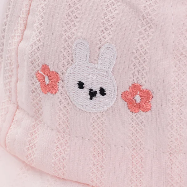 Nón vành tròn khăn voan bé gái 0-12M Animo A2604_MN010 (46cm,Hồng)