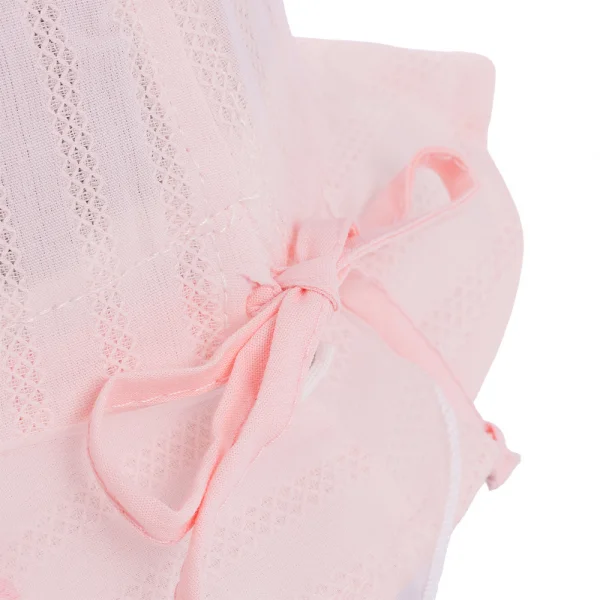 Nón vành tròn khăn voan bé gái 0-12M Animo A2604_MN010 (46cm,Hồng)