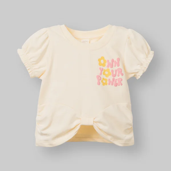 Bộ bé gái ngắn Animo ST1225071 (1-6Y,Kem-hồng,TT01)