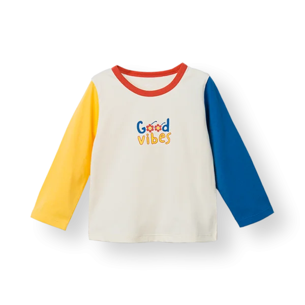 Bộ bé gái dài Animo Easy LU0326016 (1-4Y,Kem-vàng-navy,TT01)