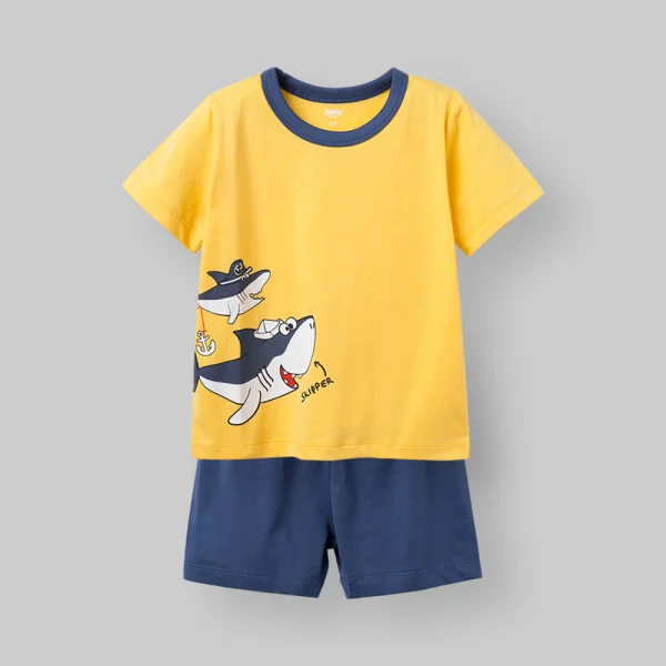 Bộ bé trai ngắn Animo Easy HN0526025 (1-4Y,Vàng-dương,TT02)