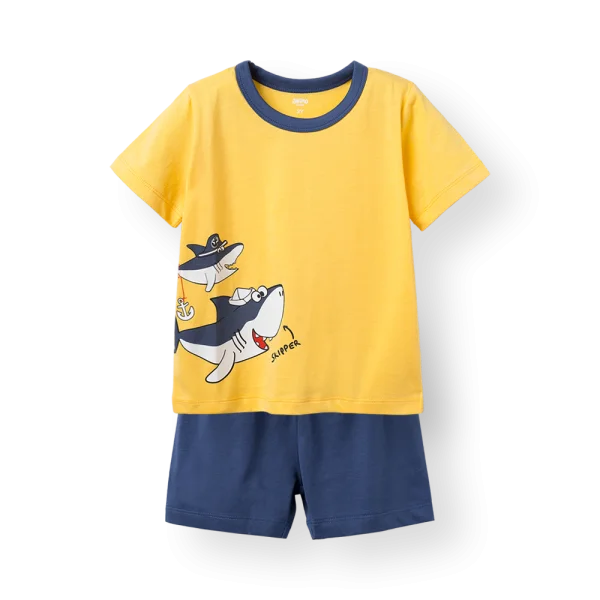 Bộ bé trai ngắn Animo Easy HN0526025 (1-4Y,Vàng-dương,TT02)