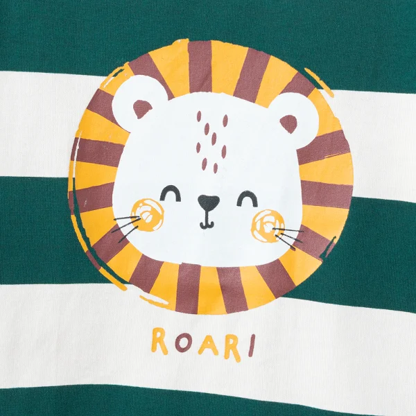 Bộ bé trai ngắn Animo Easy HN0426041 (1-4Y,Kem-lá,DD10)