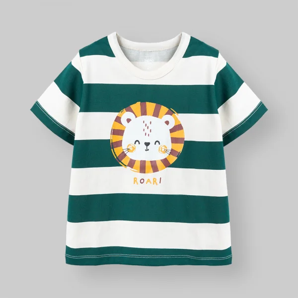 Bộ bé trai ngắn Animo Easy HN0426041 (1-4Y,Kem-lá,DD10)