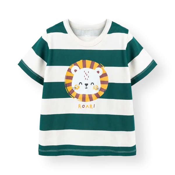 Bộ bé trai ngắn Animo Easy HN0426041 (1-4Y,Kem-lá,DD10)