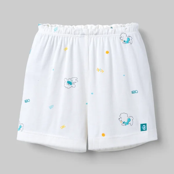 Set 2 bộ kháng khuẩn modal ngắn Animo VD0126009 (0-24M,Trắng-xanh biển,TT06)