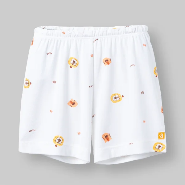 Set 2 bộ kháng khuẩn modal ngắn Animo VD0126010 (0-24M,Trắng-vàng nghệ,TT06)