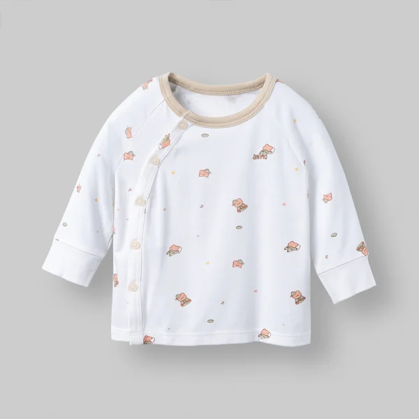 Set 2 bộ kháng khuẩn modal dài Animo VD0126019 (0-24M,Trắng-be nâu nhạt,NN06)