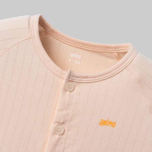 Set 2 bộ kháng khuẩn modal ngắn Animo BMC1125059 (0-24M,Trắng-be,NN06)