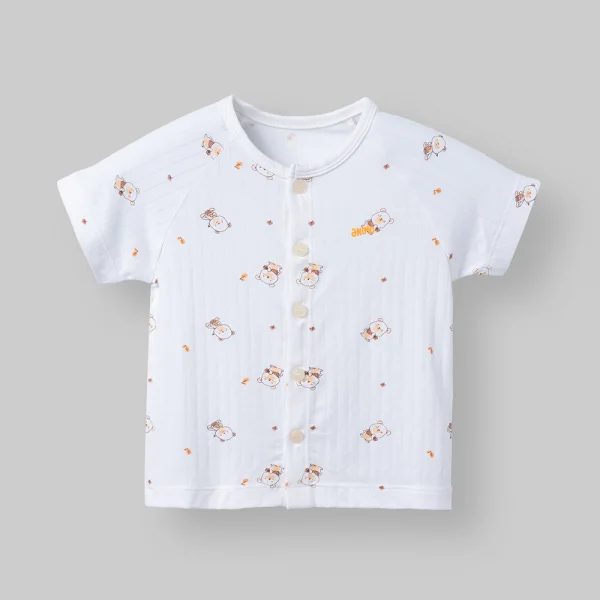 Set 2 bộ kháng khuẩn modal ngắn Animo BMC1125059 (0-24M,Trắng-be,NN06)