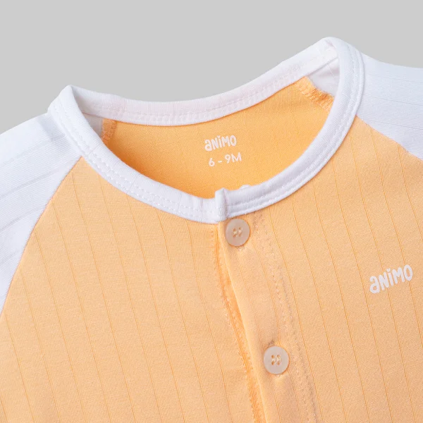 Set 2 bộ kháng khuẩn modal ngắn Animo BMC1125061 (0-24M,Trắng-cam,NN06)