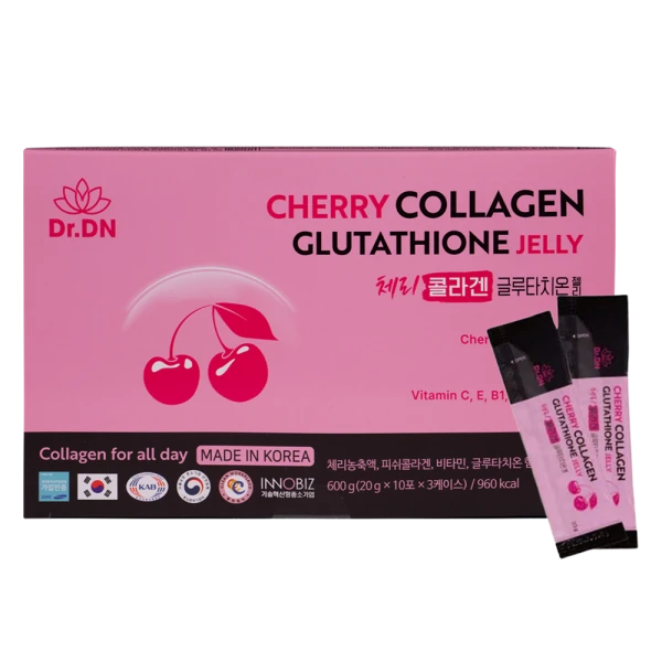 Thạch cherry collagen glutathione Dr.DN (hộp 30 gói)