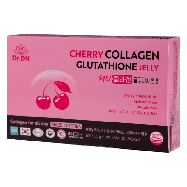 Thạch cherry collagen glutathione Dr.DN (hộp 30 gói)