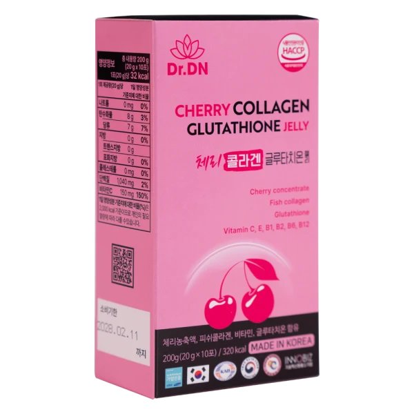 Thạch cherry collagen glutathione Dr.DN (hộp 30 gói)