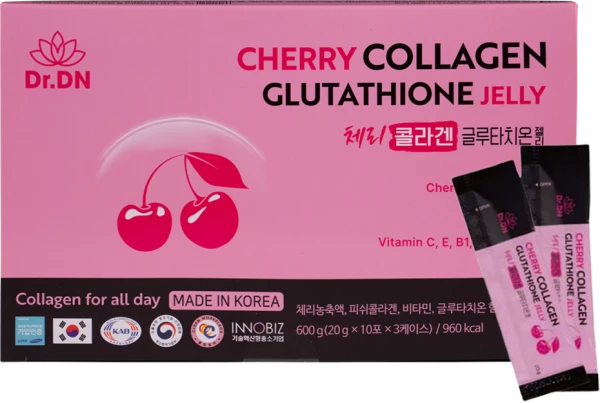 Thạch cherry collagen glutathione Dr.DN (hộp 30 gói)