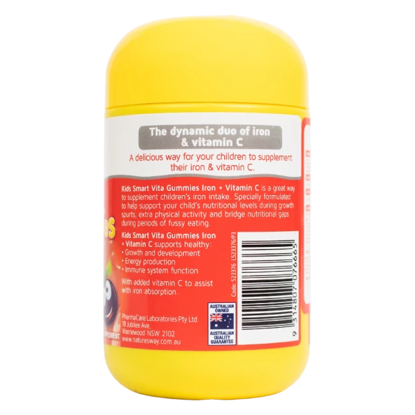 Thực phẩm bảo vệ sức khỏe Nature’s Way Kids Smart Vita Gummies Iron + Vitamin C