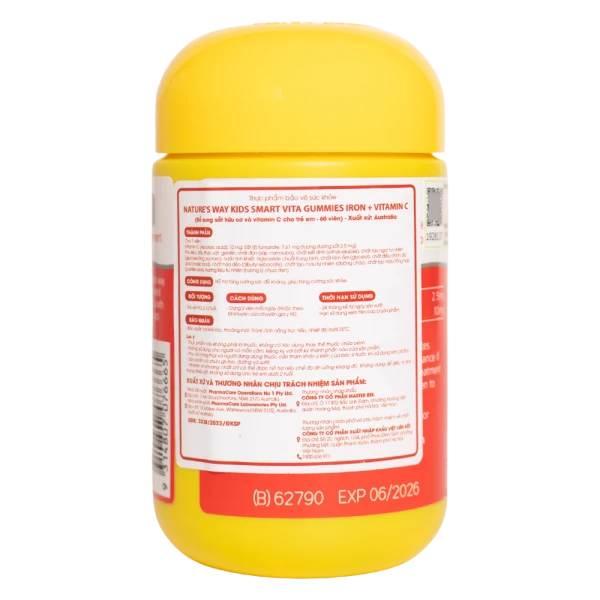 Thực phẩm bảo vệ sức khỏe Nature’s Way Kids Smart Vita Gummies Iron + Vitamin C