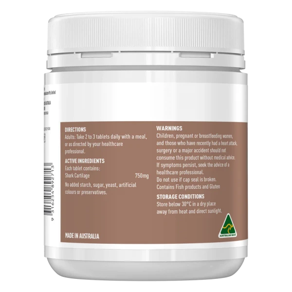 Viên Uống Sụn Vi Cá Healthy Care Shark Cartilage 750mg 200 Viên