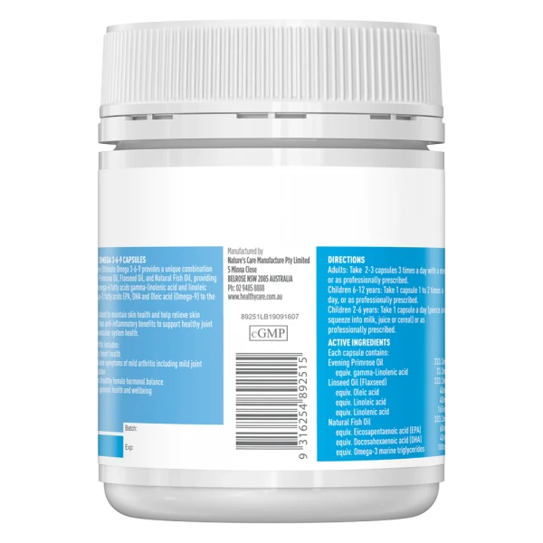 Viên Uống Hỗ Trợ Tim Mạch Healthy Care Omega 3-6-9 Ultimate 200 Viên