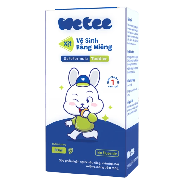 Xịt vệ sinh răng miệng Wetee hằng ngày cho bé từ 1 tuổi 30ml